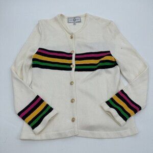 St John Sport by Marie Gray Womens Cardigan Sweater Small Button Front Santana